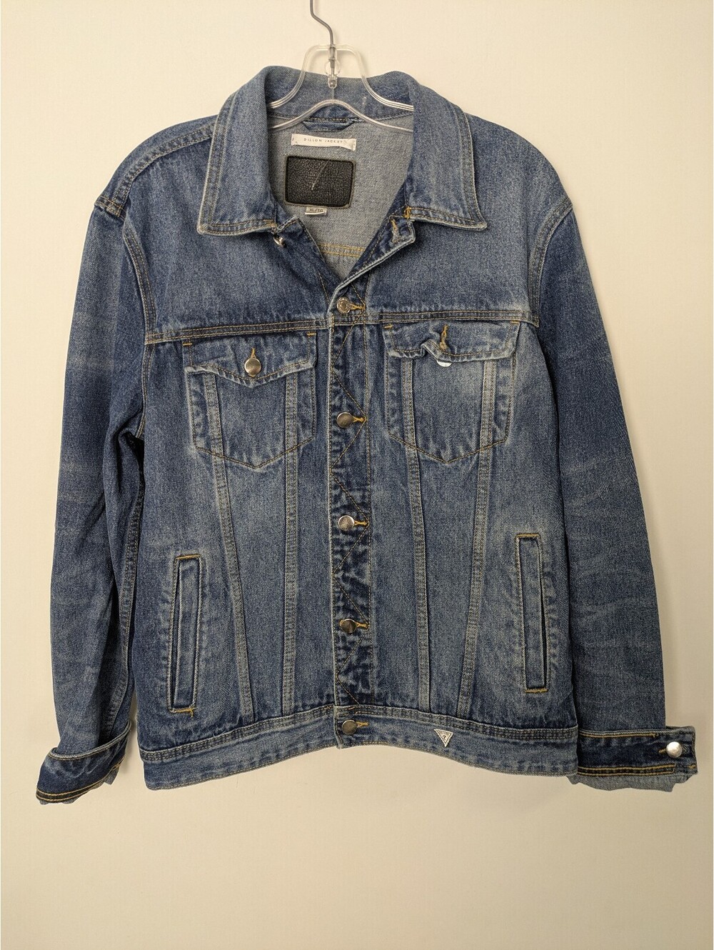 Guess Dillon Jacket Blue Denim Jean Trucker Jacket 100% Cotton Mens Size XL